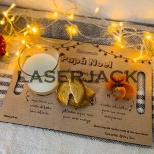Bandeja de Navidad de madera